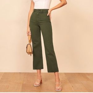 Reformation Marine Jean in Olive (Size 23)